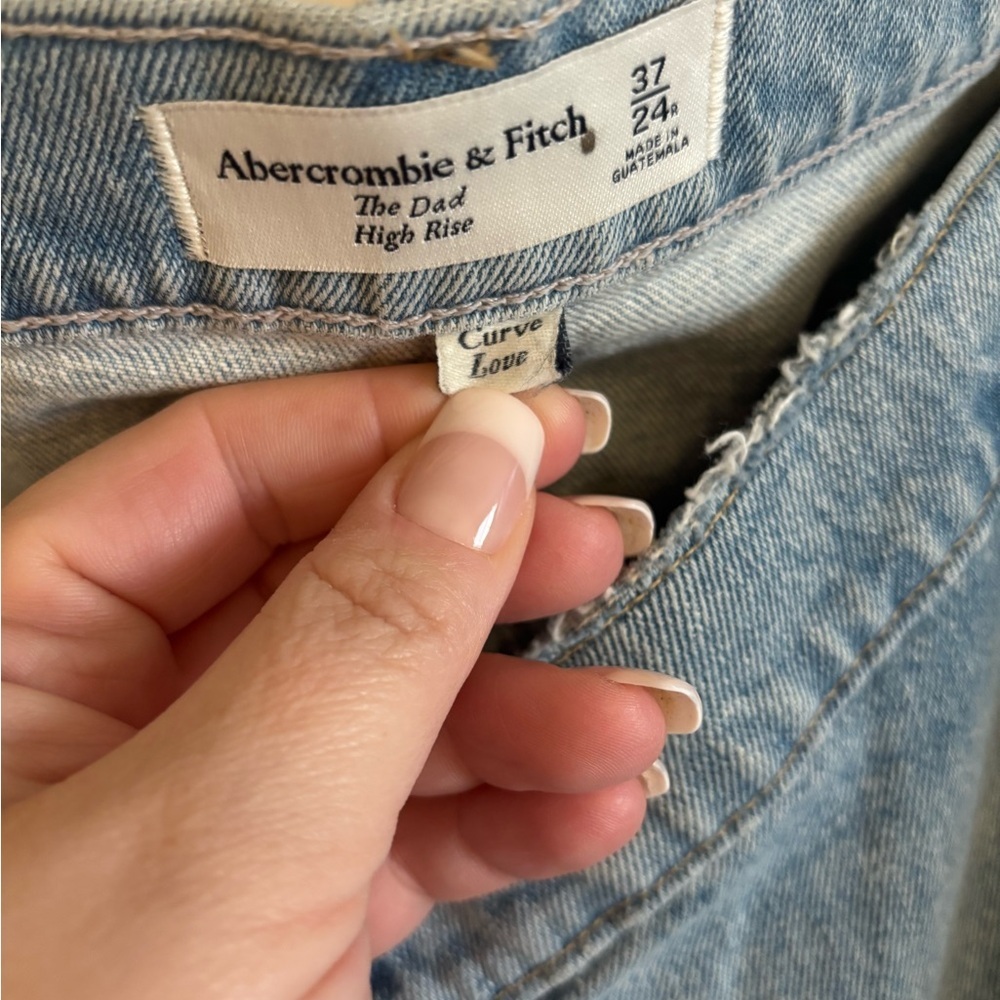 Abercrombie & Fitch The Dad High Rise Jean curve love size 24 nwot - Picture 7 of 8
